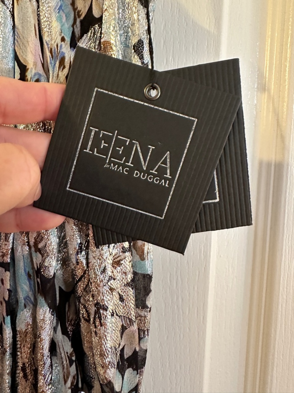 ✨NWT✨ IEENA FOR MAC Duggal Halter Ruffle High-Low Floral - Picture 13 of 16